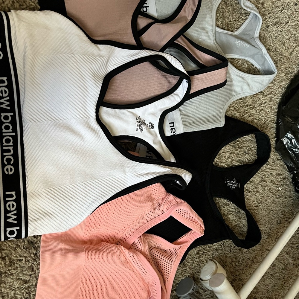 New Balance Women's Sports Bra Collection - White, Black, Pink, Grey